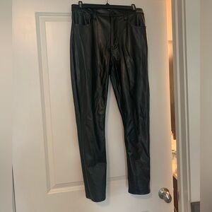 Abercrombie & Fitch black leather pants